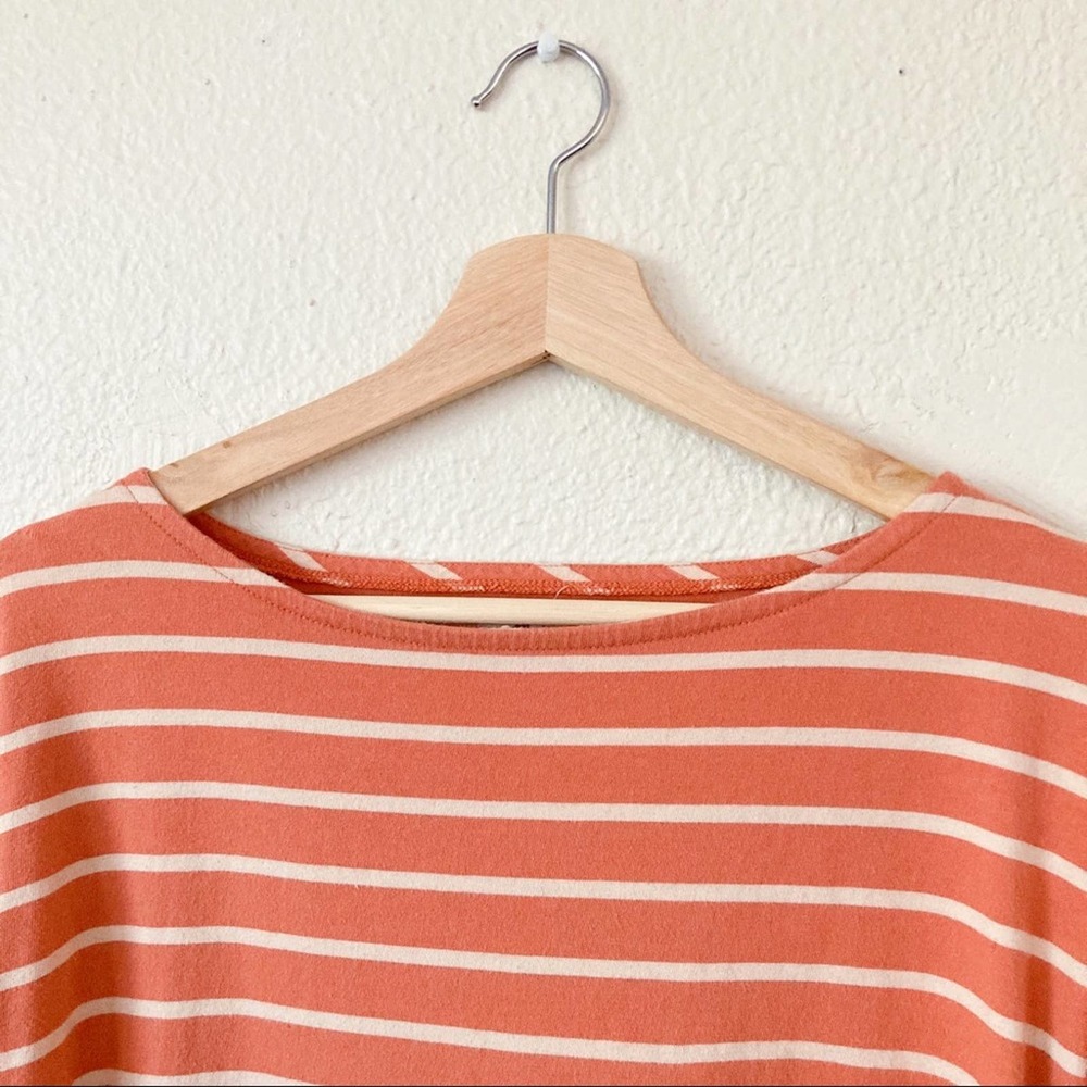 Madewell Striped Boatneck Size Top X Small Coral - Picture 5 of 13